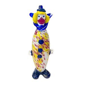 Murano Art Glass Clown Figurine 11” Fratelli Pitau Venetian Sculpture Italy Vtg